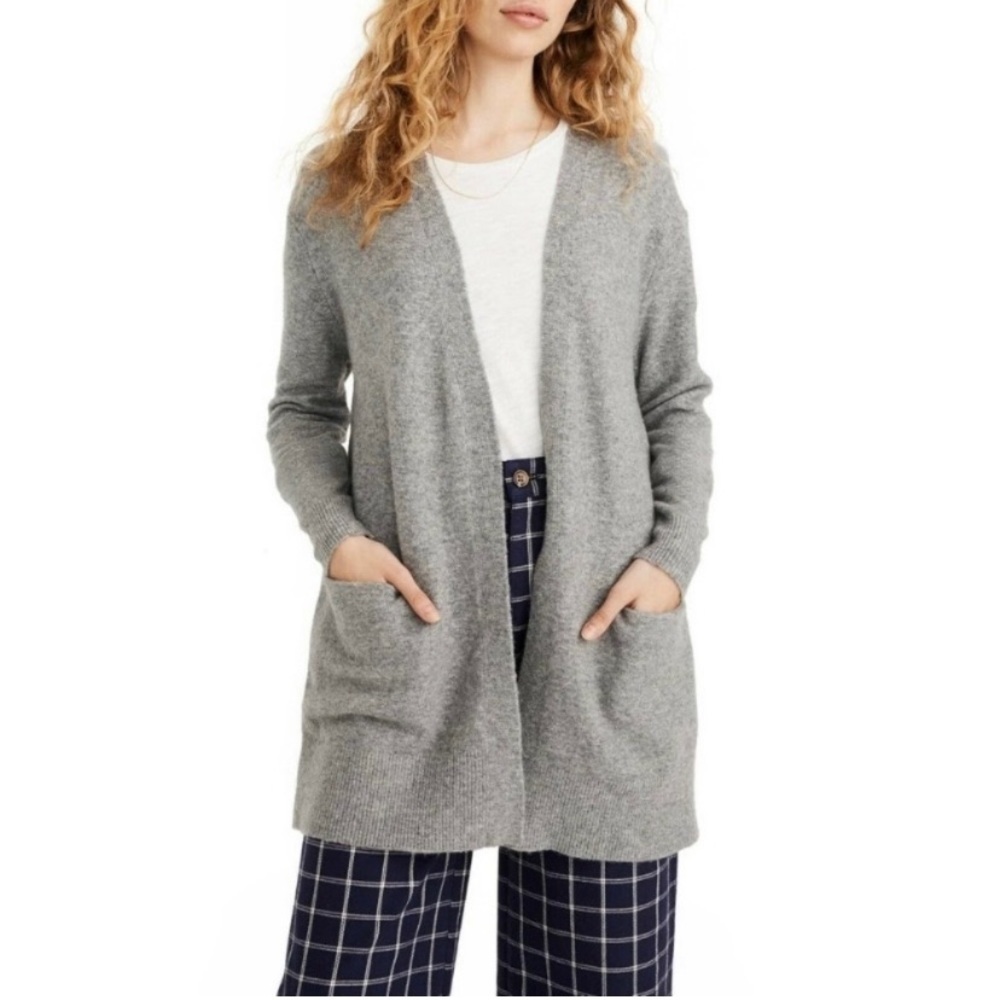Madewell Grey Ryder Longline Cardigan Sweater Wool Alpaca Blend size medium
